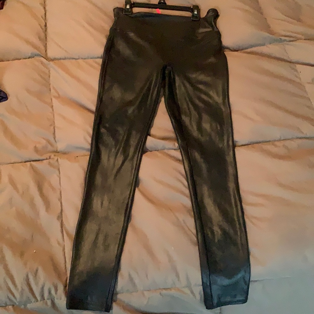 Spank Leggings Faux Leather Large